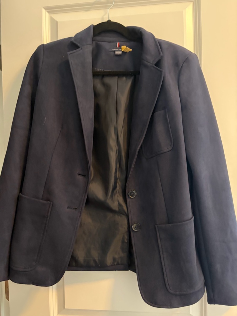 Tommy Hilfiger Navy Blue Suede Blazer